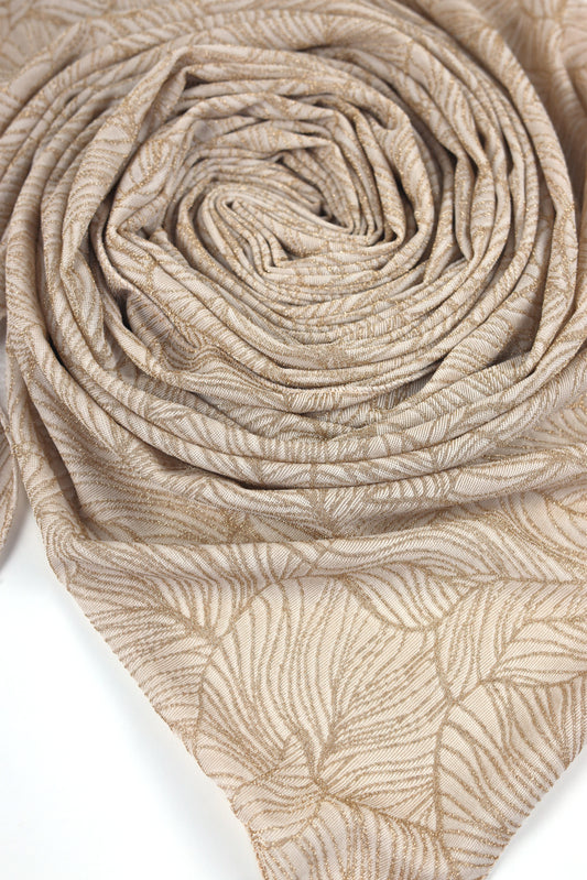 Soft Cotton Shimmer Hijab with Elegant Glow – Lightweight & Non-Slip (Design 4) - BEINGMUSLIMS THE HIJAB SHOPPE