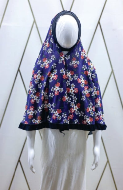 Starry Bloom Kids Makhna – Soft Floral Hijab for Girls (Ages 4–10)