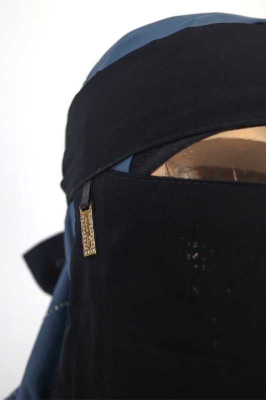 Straight - Cut Black Niqab with Nose Veil – Premium Everyday Wear - BEINGMUSLIMS THE HIJAB SHOPPE