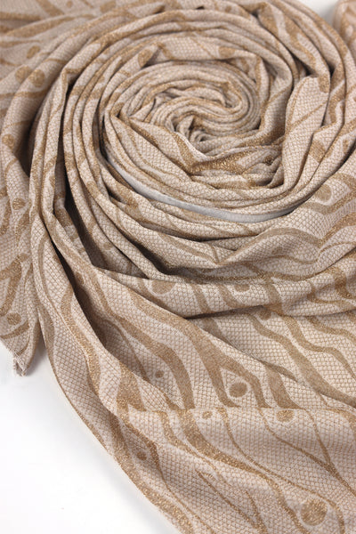 Soft Cotton Shimmer Hijab with Elegant Glow – Light weight & Non-Slip (Design 1)
