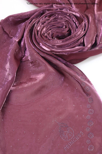 Princess Shine Organza Hijab – Diamond Embellished, Lightweight & Elegant