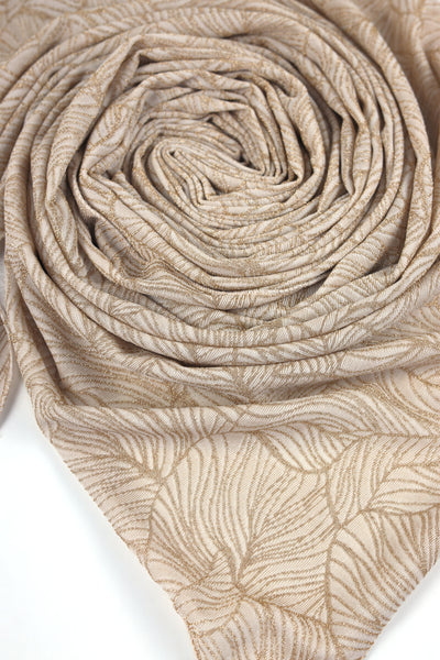 Soft Cotton Shimmer Hijab with Elegant Glow – Lightweight & Non-Slip (Design 4)