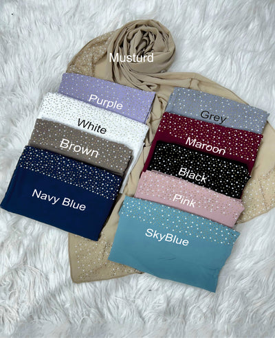 Luxury Sparkle Stone Hijab – Lightweight-Breathable