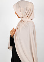 BeingMuslims Textured Muna Chiffon Almond Hijab
