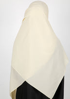 BeingMuslims Textured Muna Chiffon Ivory Hijab