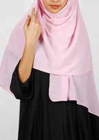 BeingMuslims Textured Muna Chiffon Light Pink Hijab