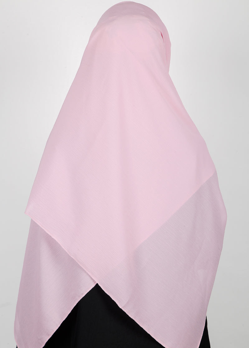 BeingMuslims Textured Muna Chiffon Light Pink Hijab