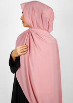 BeingMuslims Textured Muna Chiffon Pink Hijab
