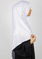 BeingMuslims Textured Muna Chiffon White Hijab