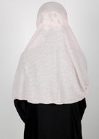 BeingMuslims Classic Ribbed Textured Baby Pink Jersey Hijab