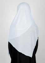 BeingMuslims Classic Ribbed Textured Ice Blue Jersey Hijab