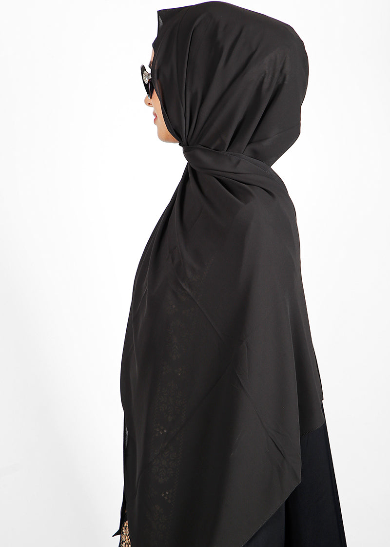 BeingMuslims Rich Malaysian Georgette Black Hijab