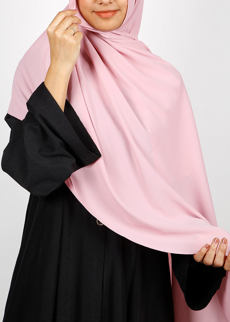 BeingMuslims Rich Malaysian Georgette Blush Pink Hijab