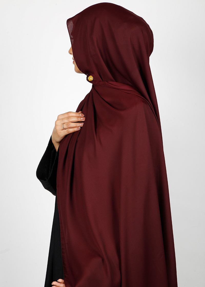 BeingMuslims Rich Malaysian Georgette Burgundy Hijab