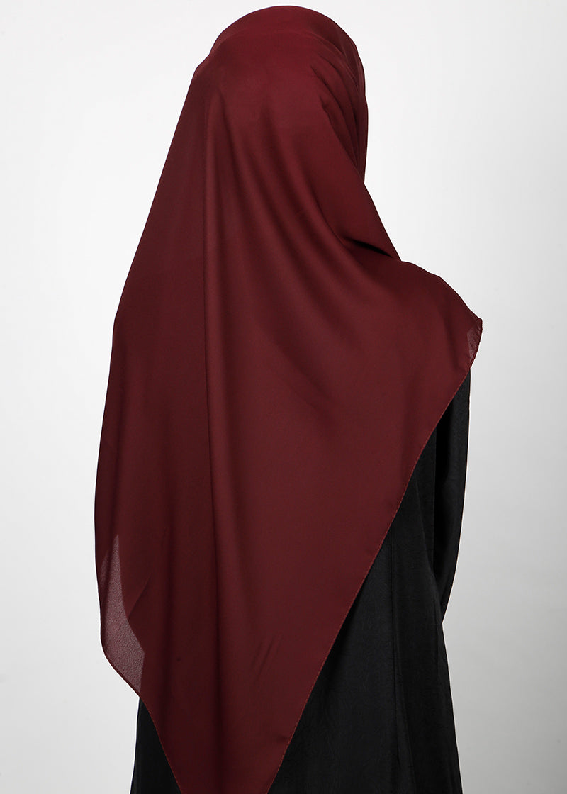 BeingMuslims Rich Malaysian Georgette Burgundy Hijab