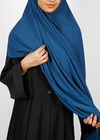 BeingMuslims Rich Malaysian Georgette Cobalt Blue Hijab