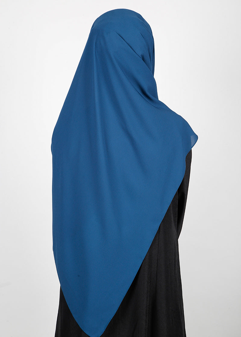 BeingMuslims Rich Malaysian Georgette Cobalt Blue Hijab