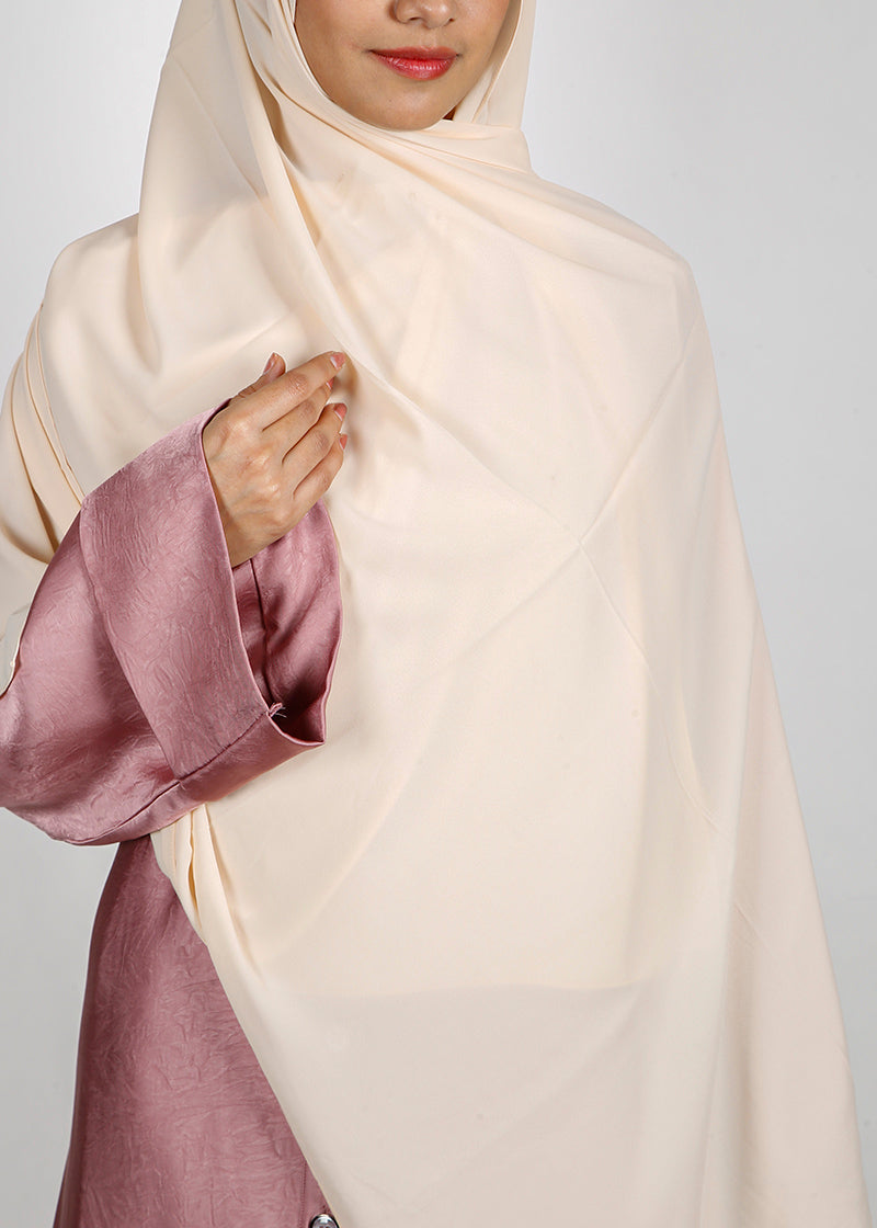 BeingMuslims Rich Malaysian Georgette Cream Hijab