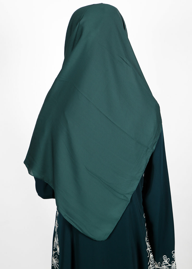 BeingMuslims Rich Malaysian Georgette Emerald Green Hijab – The  BeingMuslims Store