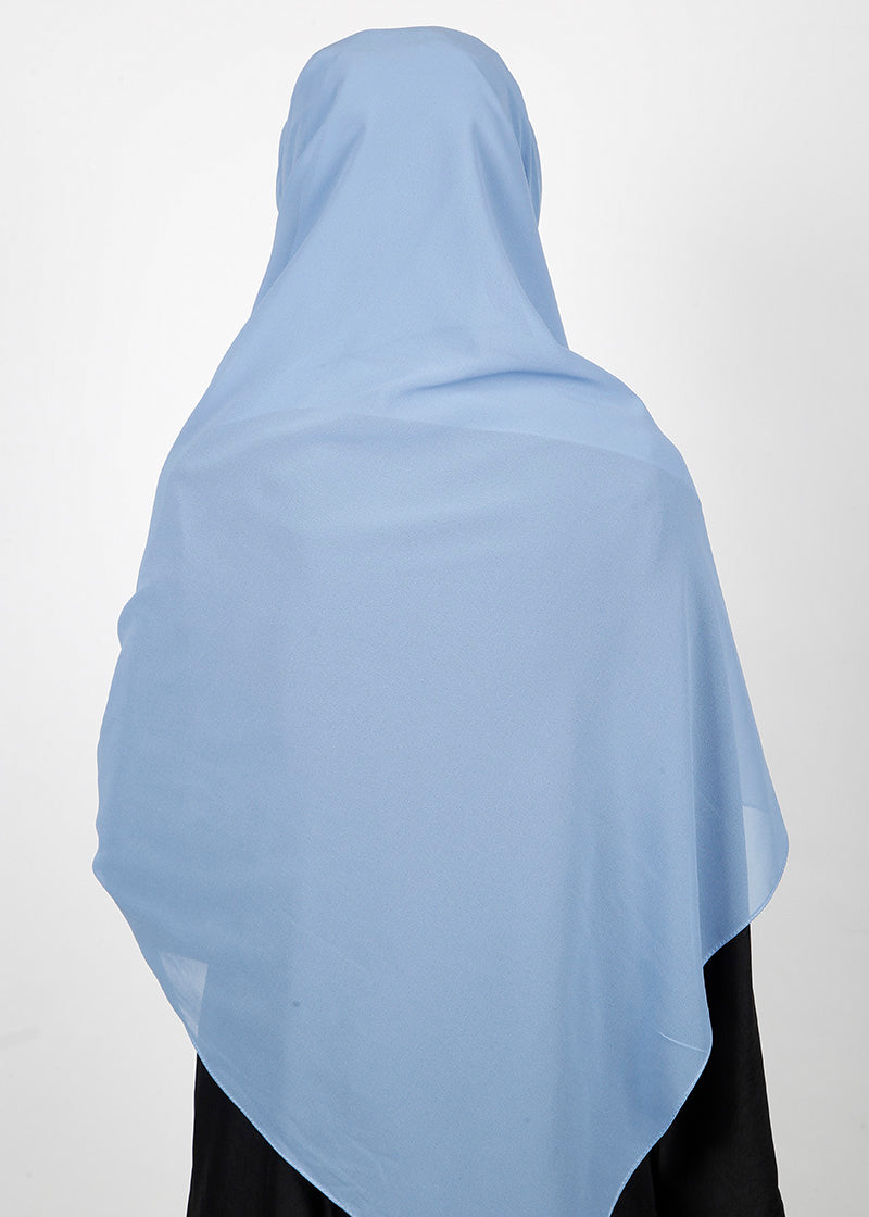 BeingMuslims Rich Malaysian Georgette French Blue Hijab