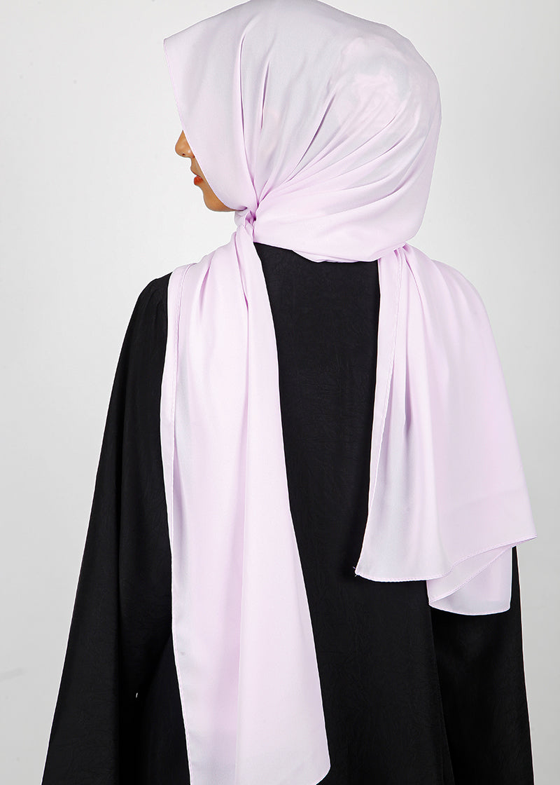 BeingMuslims Rich Malaysian Georgette Light Lavender Hijab