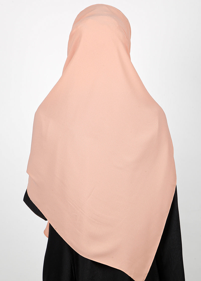 BeingMuslims Rich Malaysian Georgette Light Peach Hijab