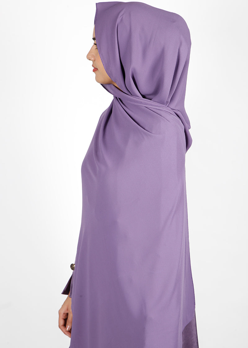 BeingMuslims Rich Malaysian Georgette Light Purple Hijab