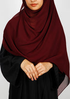 BeingMuslims Rich Malaysian Georgette Maroon Hijab