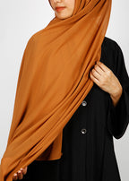 BeingMuslims Rich Malaysian Georgette Mustard Hijab