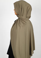 BeingMuslims Rich Malaysian Georgette Muted Olive Hijab