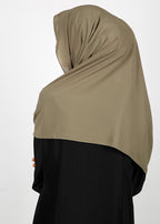 BeingMuslims Rich Malaysian Georgette Muted Olive Hijab