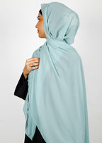 BeingMuslims Rich Malaysian Georgette Pale Blue Hijab