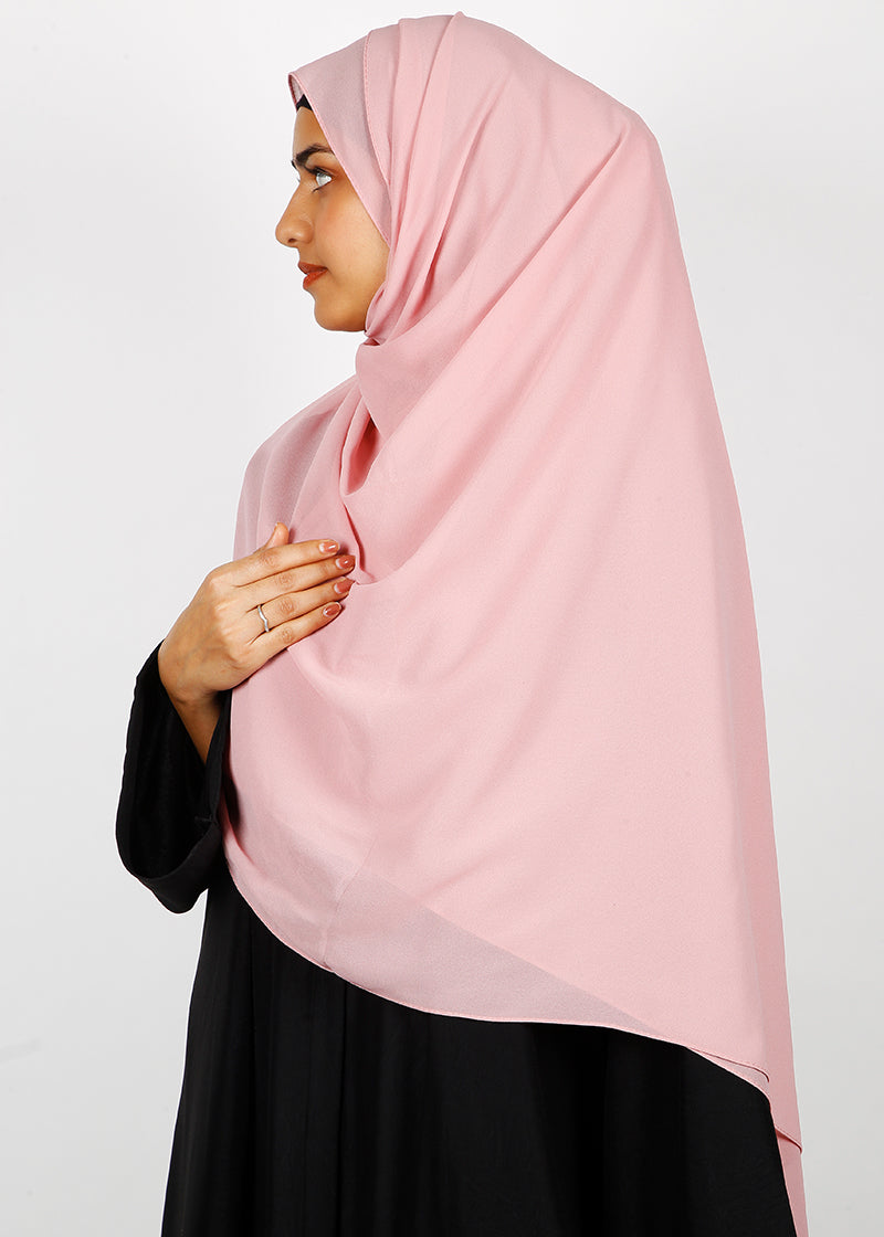 BeingMuslims Rich Malaysian Georgette Pink Hijab