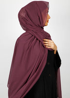 BeingMuslims Rich Malaysian Georgette Plum Hijab
