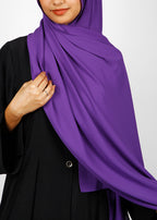 BeingMuslims Rich Malaysian Georgette Royal Purple Hijab