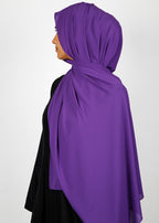 BeingMuslims Rich Malaysian Georgette Royal Purple Hijab