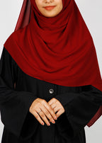 BeingMuslims Rich Malaysian Georgette Ruby Red Hijab