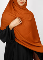 BeingMuslims Rich Malaysian Georgette Rust Hijab