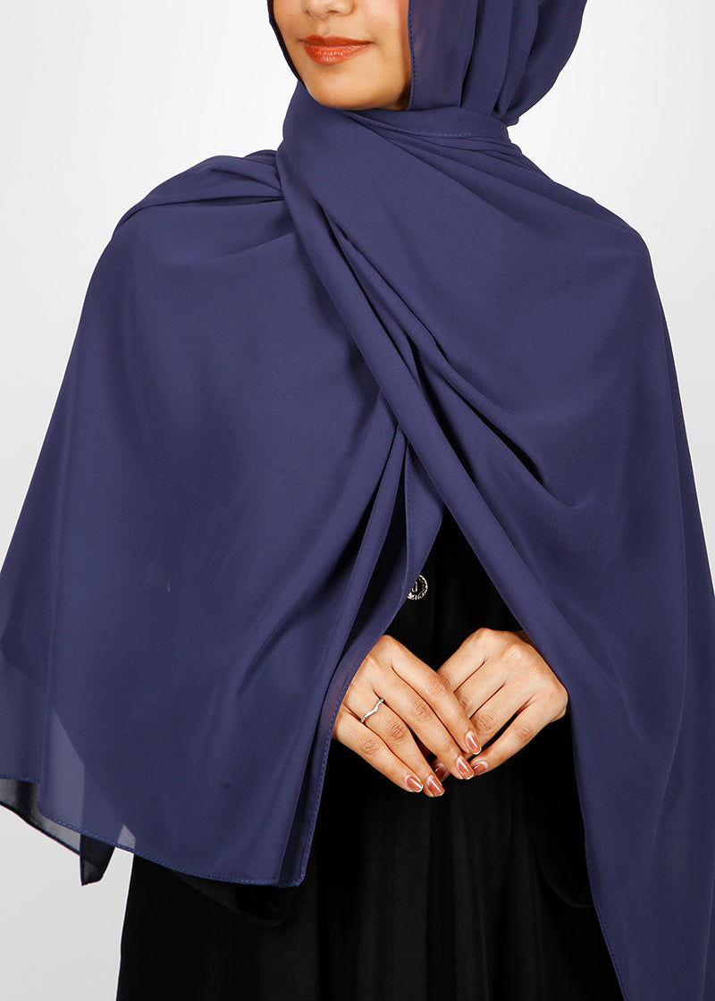 BeingMuslims Rich Malaysian Georgette Sapphire Hijab