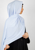 BeingMuslims Rich Malaysian Georgette Sky Blue Hijab