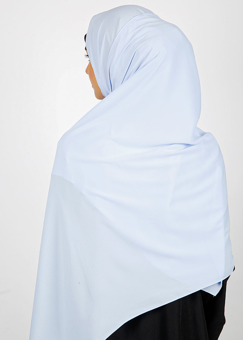 BeingMuslims Rich Malaysian Georgette Sky Blue Hijab