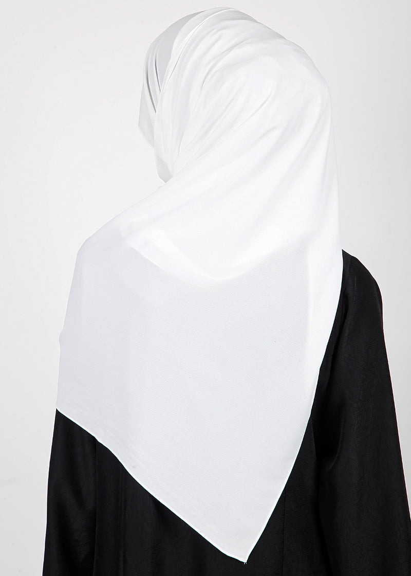 BeingMuslims Rich Malaysian Georgette White Hijab