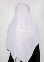 BeingMuslims Rich Malaysian Georgette Whitish Grey Hijab