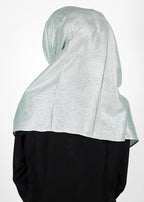 BeingMuslims Metallic Acqua Silver Party Wear Hijab