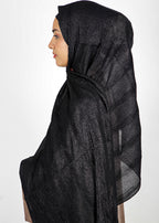 BeingMuslims Metallic Black Party Wear Hijab