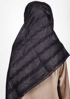 BeingMuslims Metallic Black Party Wear Hijab