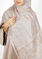 BeingMuslims Metallic Bronze Party Wear Hijab