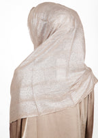 BeingMuslims Metallic Bronze Party Wear Hijab