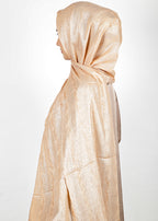 BeingMuslims Metallic Champagne Party Wear Hijab