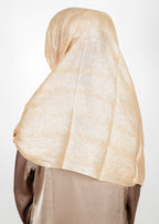 BeingMuslims Metallic Champagne Party Wear Hijab